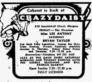 Crazy Daisy's Advert 1975